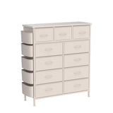 LIVEHOM Dresser for Bedroom with 11 Drawer, Dressers & Chests of Drawers with Side Pockets, Hooks, Fabric Storage Drawer, Steel Frame, Wood Top, Organizer Unit and Pull Handle for Closet. LIVEHOM
