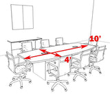 Modern Boat Shaped 10' Feet Conference Table, OF-CON-C57 UTM Furniture