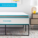 Linenspa Folding Metal Platform Bed Frame - Easy Assembly - Sturdy Steel - No Box Spring Needed - Underbed Storage - Mattress Foundation - 14" High - Traditional Design - Full Size Linenspa