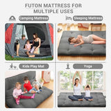 Japanese Floor Futon Mattress Twin Size 80"x39", Thicken Foldable Lazy Floor Bed for Adults, Roll Up Lounger Tatami Sleeping Mat, Water Resistant Futon Tatami Mattresses for Home, Camping, Travel Takywep