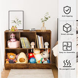 HOOBRO Rustic Brown Kids Bookshelf and Toy Storage Cubby HOOBRO