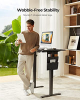 Marsail Electric Standing Desk Adjustable Height 48x24 inch Stand up Desk with Storage Bag & Headphone Hook, Memory Preset, Home Office Computer Workstation Marsail