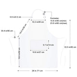 Jubatus 2 Pack Bib Aprons with 2 Pockets Cooking Chef Kitchen Apron for Women Men, White Jubatus