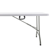 BTEXPERT 8-Foot-96 long White Plastic Folding Table Portable 30" Wide, 29" High, Indoor Outdoor Events Banquet Dining Party Patio, One BTEXPERT