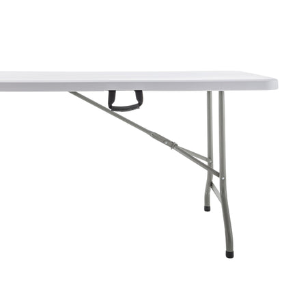 BTEXPERT 8-Foot-96 long White Plastic Folding Table Portable 30" Wide, 29" High, Indoor Outdoor Events Banquet Dining Party Patio, One - WoodArtSupply