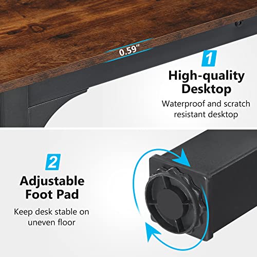 LITTLE TREE 78.7 Inches Extra Long Two Person Office Desk,Double Workstation for Home Office - WoodArtSupply