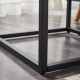 CENSI 47-Inch Natural Oak Coffee Table for Living Room, Modern Industrial Rectangular Wood and Metal Center Table with Extra Thick Tabletop (Natural Wood) CENSI