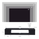 GHC Floating TV Stand, Wall Mounted Entertainment Center and Cabinet Shelf, TV Console with Storage，Media Console for DVD Player, Space-Saving Under TV Shelf for Bedroom, Living Room (Black) GHC