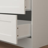 TAMUNE Wardrobe Closet with Mirror, 3 Door Wardrobe with Hanging Rod, 4 Drawers, Shelves, Modern Bedroom Armoire with Gold Handles, White Clothes Cabinet, 20.5”D x 47”W x 86.7”H TAMUNE