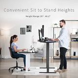 VIVO Electric Height Adjustable 63 x 32 inch Stand Up Desk, Black Table Top, Black Frame, Standing Workstation with Preset Controller, 1B Series, DESK-KIT-1B1B VIVO