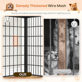 YATINEY Foldable Dog Crate Furniture, Dog Crate with DIY Frame, Heavy Duty Dog Kennel Indoor with Hooks, Wooden Dog Cage End Table, for Small/Medium Dogs, Rustic Brown and Black DC95BR YATINEY