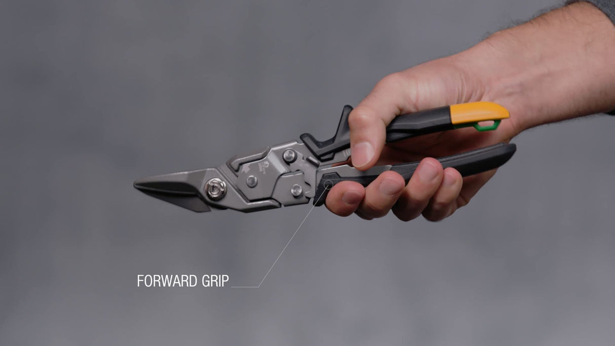 ToughBuilt - Right Cut Aviation Snips - One Handed Lock Operation - (TB-H4-60-R) ToughBuilt