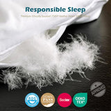 Cobnom® Luxury Organic Feather Down Comforter Full Size, All-Season Duvet Insert, Fluffy Fill-Power Down Feather Fibers Filled, 100% Cotton Cover, Medium Warm, 82x86 Inch, Ivory White Cobnom