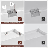 VASAGLE Storage Chest, Storage Trunk with 2 Safety Hinges, Storage Bench, Shoe Bench, Modern Style, 15.7 x 39.4 x 18.1 Inches, for Entryway, Bedroom, Living Room, White ULSB061T10 VASAGLE