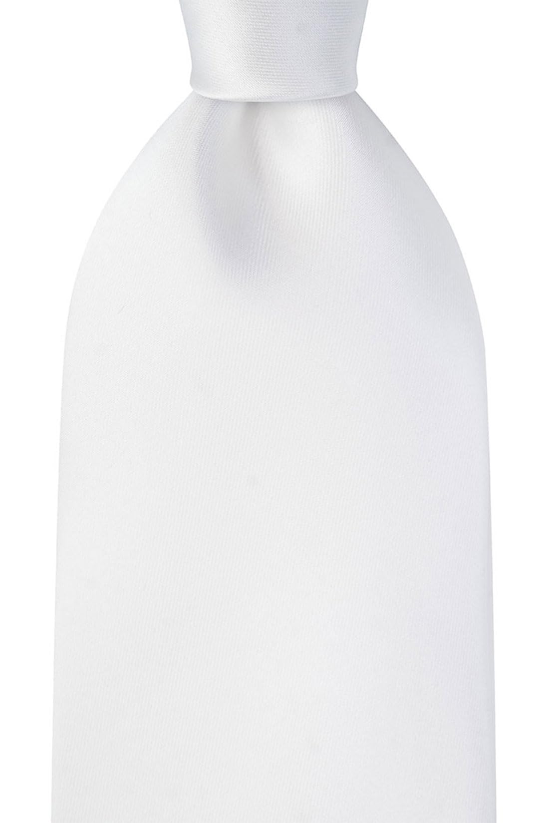 KissTies 4PCS Ties For Men White Solid Tie Wedding Neckties + 1 Gift Box KissTies