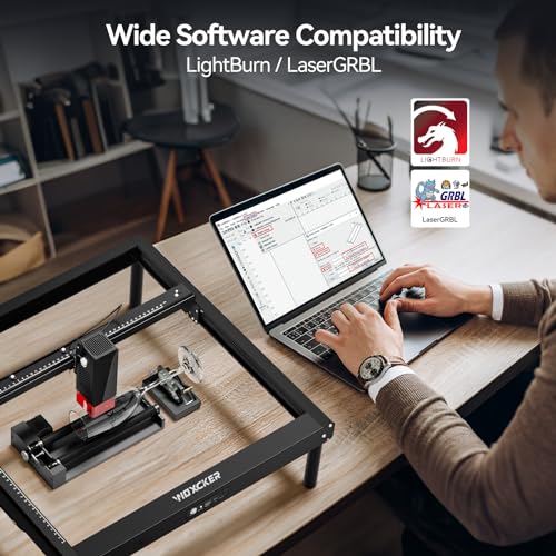 Woxcker ARot5 Rotary Roller, Y-axis Rotary Roller 360° Rotation Perfect for Engraving Cylindrical Objects, Cups, Bottles, Pens, Adjustable 6-100mm, Only Compatible with Woxcker Engraver (L8 L2 JL7) Woxcker