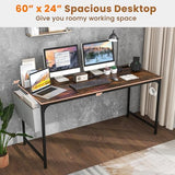 Giantex 30 FT Conference Table with Charging Station, 6 PCS 60" x 24" Rectangular Large Meeting Room Desk with Storage Bag & Hook, Space Saving Seminar Table, Modern Office Computer Desk for 12 People Giantex