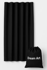 DREAM ART Anywhere Portable Blackout Curtain/Adjustable Blackout Shades/Temporary Blackout Blinds with Suction Cups for Nursery,Children Kids Bedroom or Travel Use,Black,1 pc W51xL71Inch(130X180cm) DREAM ART
