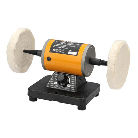 Hoteche 4-3/8-Inch Bench Buffer Polisher Adjustable Speed Electric Buffing Machine for Metal, Wood, Jewelry, Sanding, Waxing Hoteche