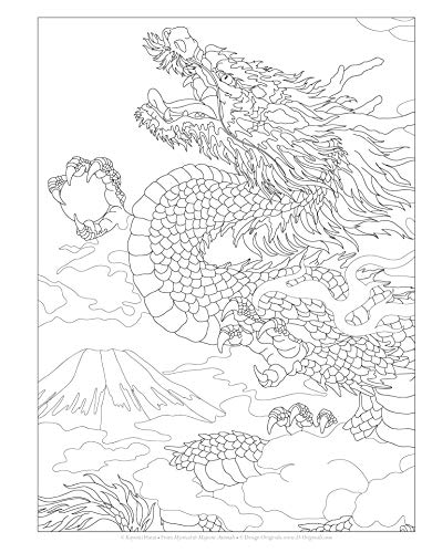 Mystical & Majestic Animals: A Fantastic Coloring Adventure (Design Originals) 32 Stunning Designs featuring Dragons, Tigers, Wolves, and Phoenixes, with 49 Inspiring Examples, on Perforated Pages