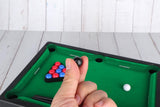 Mini Pool Table Tabletop Desktop Billiards Snooker Game with 2 Sticks, 11 Balls Home Office Desk Stress Relief Games Power Ling CC