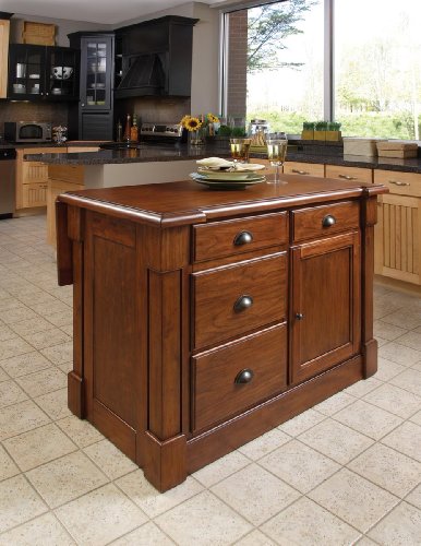 Aspen Rustic Cherry Kitchen Island by Home Styles homestyles