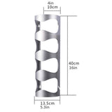 HAOZHAO 4 Bottles Creative Stainless Steel Wall Mounted Red Wine Holder Wine Bottle Storage Rack Storage Shelf Holders (Color : Silver) HAOZHAO