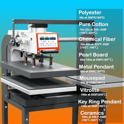 16x24 Pneumatic Sliding Dual Platen Heat Press-Large Heat Transfer Press with Auto Lift Sublimation Transfer for T-Shirt Printing &Small Businesses Delivers Consistent Results for Shirts, 2XL Apparel Lancelot