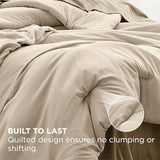 Bedsure King Size Comforter Set - 7 Pieces Light Beige King Bedding Set for All Seasons, Boho Contrasting Design Bed in a Bag with Comforter, Sheets, Pillowcases & Shams Bedsure