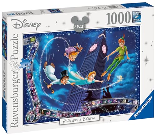 Ravensburger Disney Collector's Edition Peter Pan 1000 Piece Jigsaw Puzzle for Adults - Every Piece is Unique, Softclick Technology Means Pieces Fit Together Perfectly Ravensburger