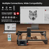 LONGER Laser Engraver Ray5 20000mW Engraver Machine with Air Assist Kit DIY CNC Laser Cutter Tool for Metal Glass Wood Working Area 15.7 "x15.7" with 4-in-1 Rotary Roller Kit Longer