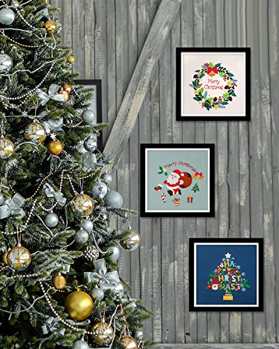 TINDTOP Christmas Embroidery Kit for Adult, 3 Sets Embroidery Stitch Practice kit Include Embroidery Cloth Hoops Threads for Craft Lover Hand Stitch TINDTOP