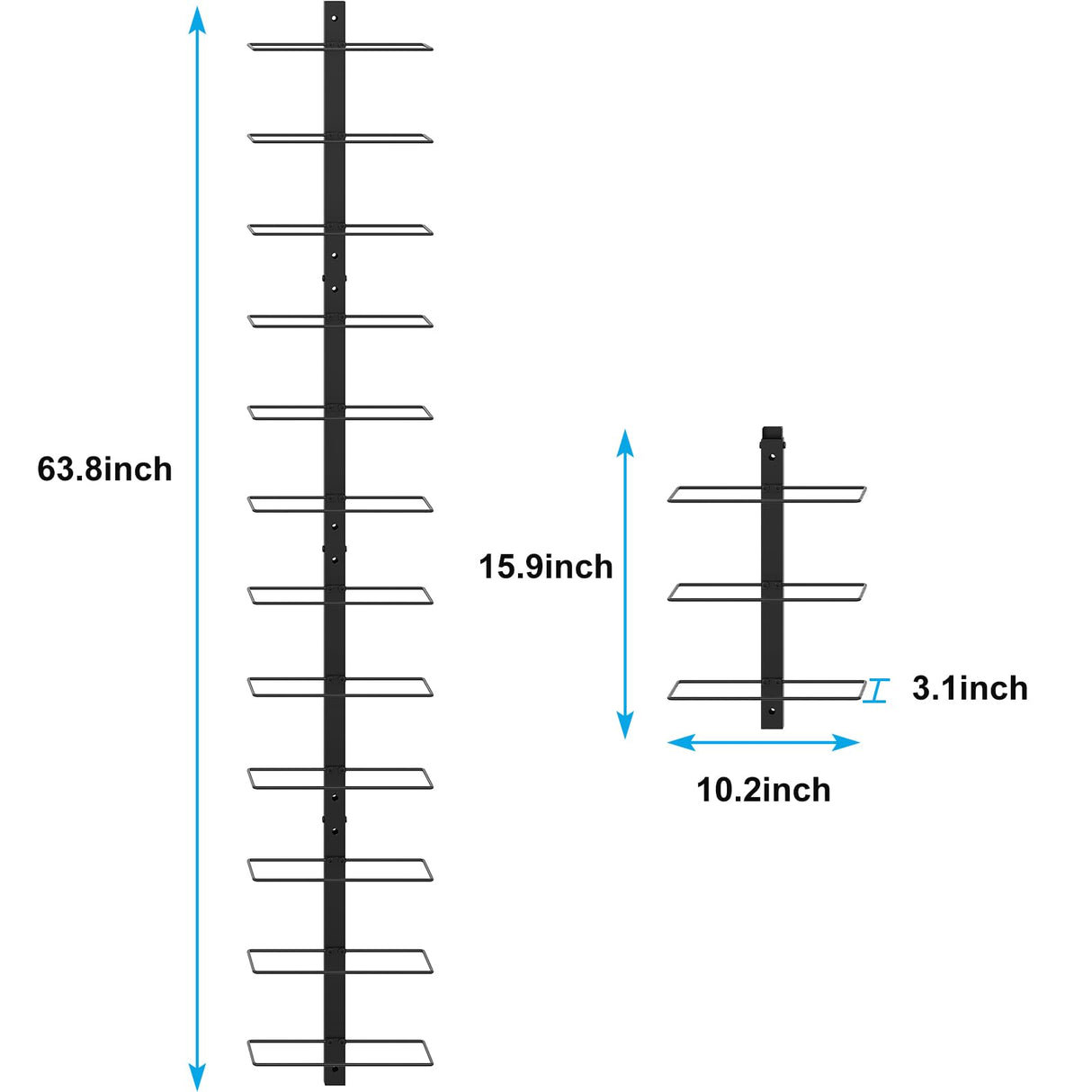 X-cosrack 12 Bottle Wall-Mounted Wine Rack, Detachable Storage Organizer Used as One or Four, DIY Wall Hanging Bottle Holder, for Dining Room, Bar, Wine Cellar X-cosrack