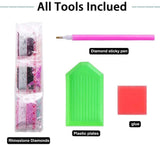 YIMORE 5D DIY Diamond Art Painting Kits Flower Arts ，Full Round Drill Crystal Rhinestone Embroidery for Home Wall Decor (Skull Guitar) YIMORE