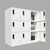 MECOLOR 9 Door Bedroom Furniture,Metal Locker with Cloth Rail and Shelf,Kids Living Room Locker,Storage lockers for Office (FWH) MECOLOR