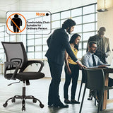 FDW Ergonomic Office Chair Home Desk Chair Task Mesh Computer Chair Gaming with Back Lumbar Support Armrest Modern Swivel Modern Adjustable Rolling Executive Mesh Chair for Women Men (Black) FDW