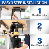 VIVO Under Desk and Wall 8.3 to 13 inch Wide Office and Gaming PC Mount, Large Computer Case CPU Machine Holder with Swivel and Locking, Holds 44 lbs, Black, MOUNT-PC01L VIVO