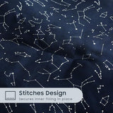 Wake In Cloud - Constellation Comforter Set, Celestial Space Star Galaxy Astrology, Soft Lightweight Bedding for Teen Kids Boys Girls, 3 Pieces, Navy Blue, King Size Wake In Cloud