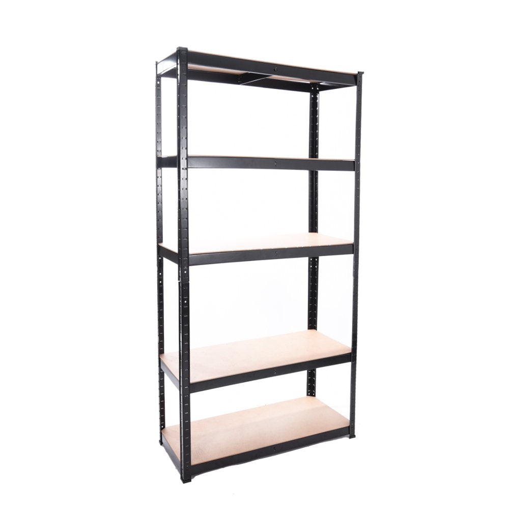 Panana 5 Tier Racking Shelf Garage 70.8x35.4x15.7 inch Shelving Storage Shelves Unit 1.8M Higher Utility Rack Shelf Organizer for Workshop/Commercial/Industrial/Kitchen (Black, 180X90X40CM) Panana