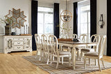 Signature Design by Ashley Realyn French Country Dining Extension Table, Seats up to 8, Chipped White Signature Design by Ashley