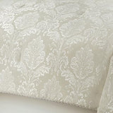 Touch of Class Camelot Luxury Bedding | Neutral Soothing Ivory | Matte Satin Damask on Richly Textured Jacquard-Woven Chenille 4 Piece Set Includes Queen Comforter, Bedskirt, and 2 Standard Shams Touch of Class