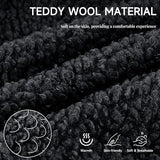 Armless Futon Cover Teddy Wool Futon Slipcover Soft Stretch Couch Covers with No Arm Sofa Bed Cover Thick Warm faux fur Sofa Covers for Winter Teddy Fleece Couch Slipcovers for Living Room (Black) XIAROGEE