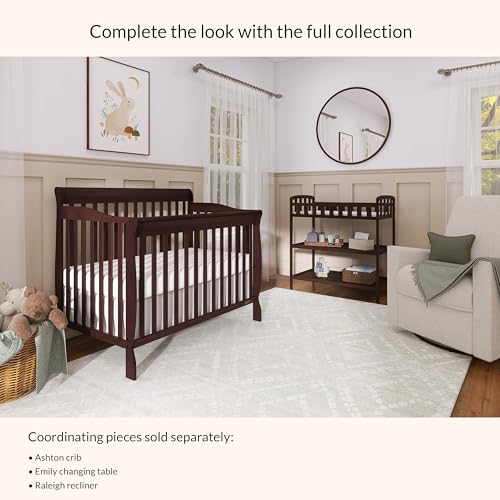Dream On Me Ashton 5-in-1 Convertible Crib in Espresso, Greenguard Gold Certified , 50x36x44 Inch (Pack of 1)