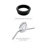 PYD Life Sublimation Blanks Tumbler Skinny Slim 12 OZ Straight Stainless Steel Can Cooler Insulater with 2 Lids and Metal Straw Sublimation Mugs Cups 4 Pack PYD Life