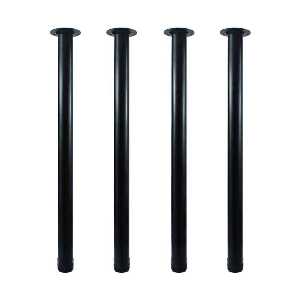 QLLY 32 inch Adjustable Tall Metal Desk Legs, Office Table Furniture Leg Set, Set of 4 (Black) QLLY