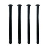 QLLY 32 inch Adjustable Tall Metal Desk Legs, Office Table Furniture Leg Set, Set of 4 (Black) QLLY