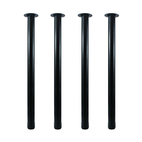 QLLY 32 inch Adjustable Tall Metal Desk Legs, Office Table Furniture Leg Set, Set of 4 (Black) QLLY