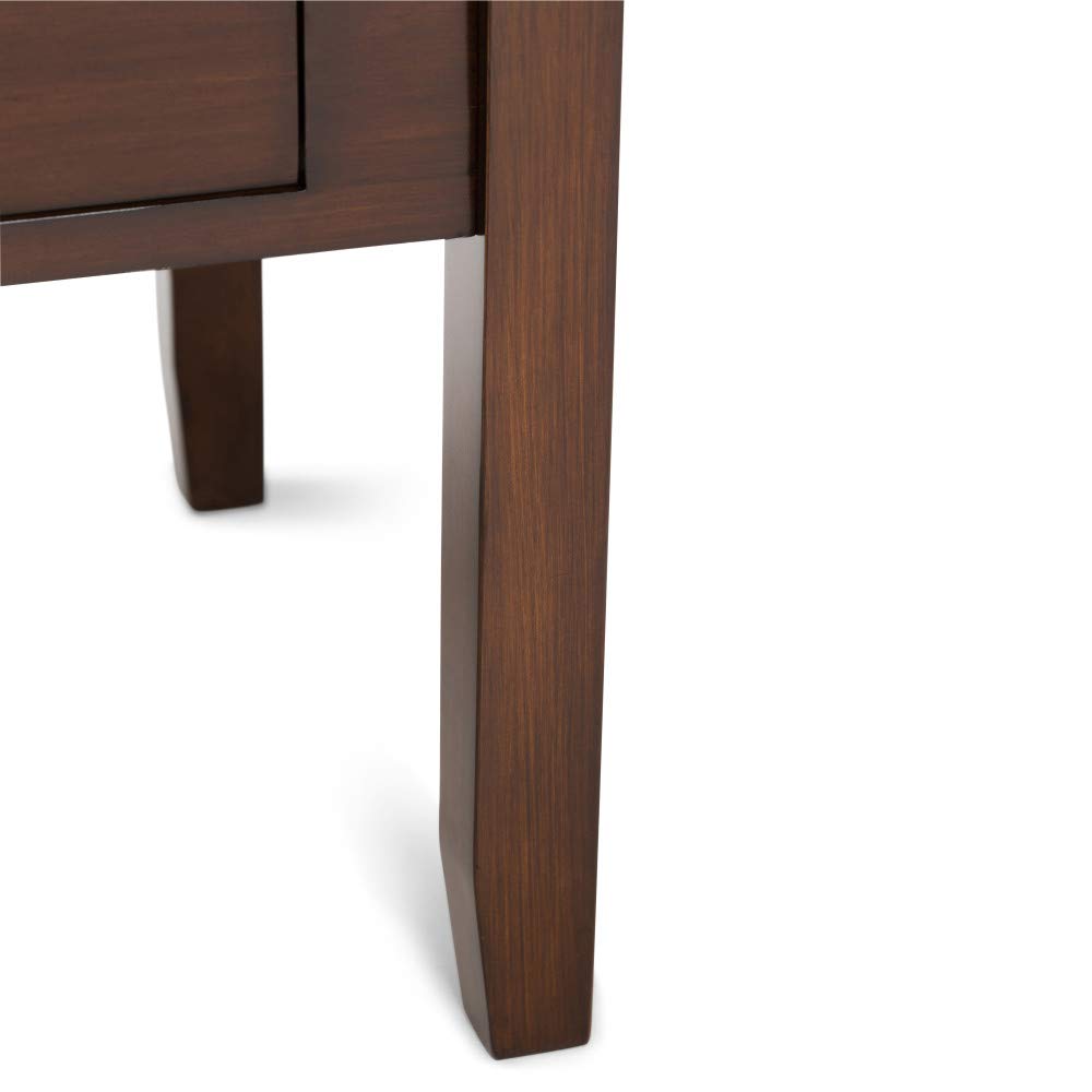 SIMPLIHOME Artisan SOLID WOOD 46 inch Wide Rectangle Coffee Table in Russet Brown, for the Living Room and Family Room SIMPLIHOME