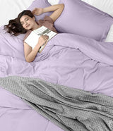 Utopia Bedding Duvet Cover Twin Size - 2 Piece with Zipper Closure - 1 Comforter Cover 68X90 Inches & 1 Pillow Sham 20X26 Inches (Lavender) Comforter Not Included Utopia Bedding