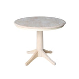 International Concepts 36" Round Top Pedestal Table-28.9" H, Unfinished IC International Concepts